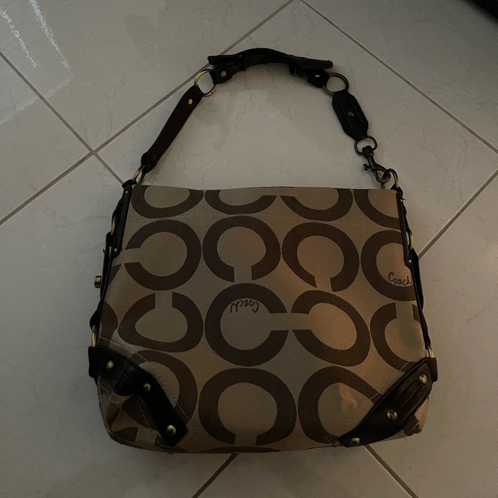 large brown coach bag